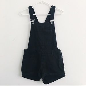 NEW Pull&Bear Black Denim Overalls